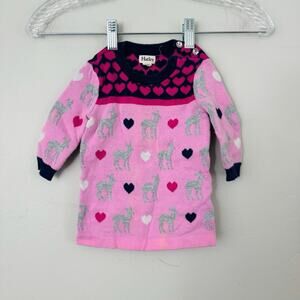 Hatley Pink Head Pullover Sweater Dress Infant Girls Size 3-6 Month